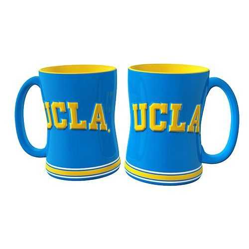 UCLA Bruins 14oz Ceramic Coffee Mug with Sculpted Relief - Perfect for Gameday, Office, or Home Use - Officially Licensed Bruins Fan Gift