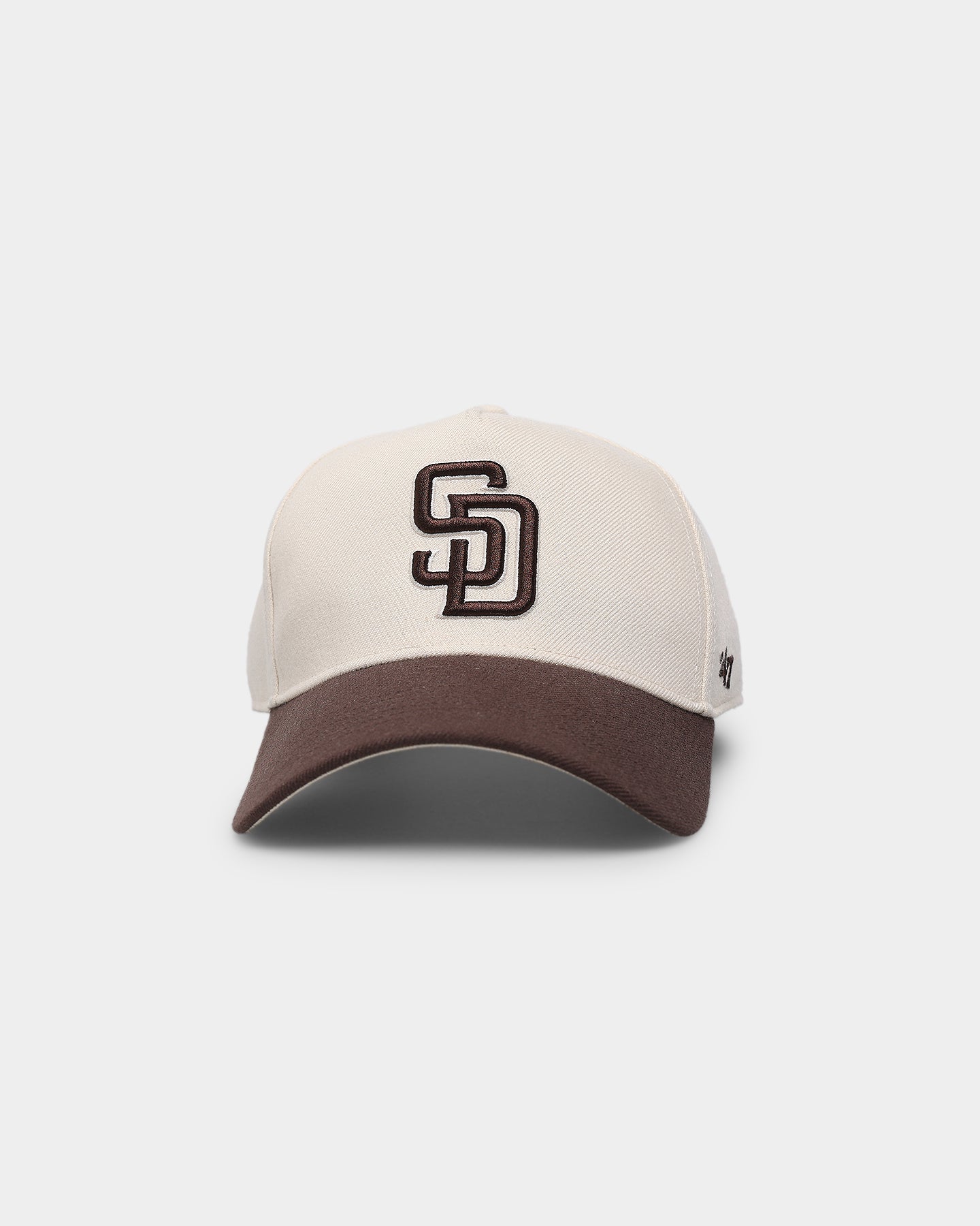 47 Brand San Diego Padres 'Cookies & Cream' Replica MVP DT Snapback Hat - Natural/Brown Adjustable Baseball Cap for Men & Women - Perfect for Games, Casual Wear & Sports Fans