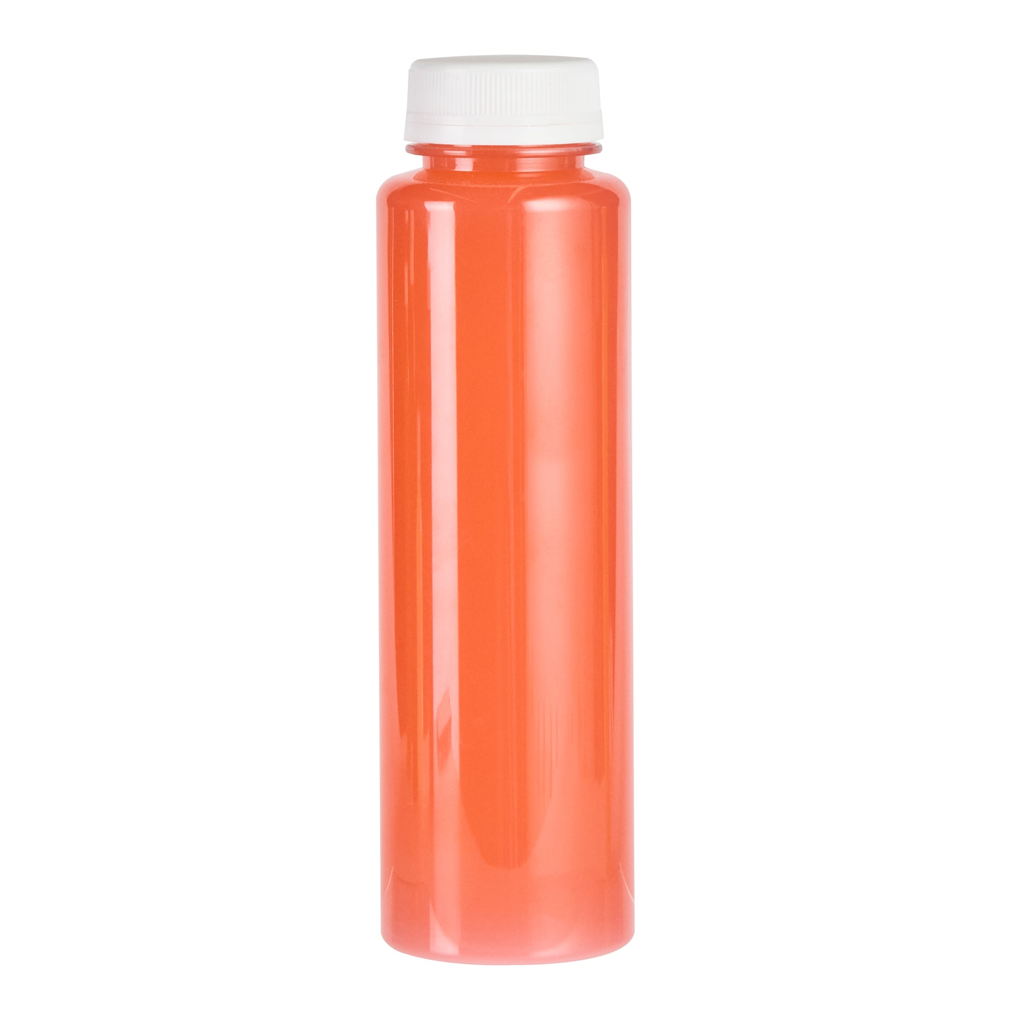 12 oz Clear Plastic Juice Bottles with Safety Cap - Round Cold Pressed Juice Containers (2