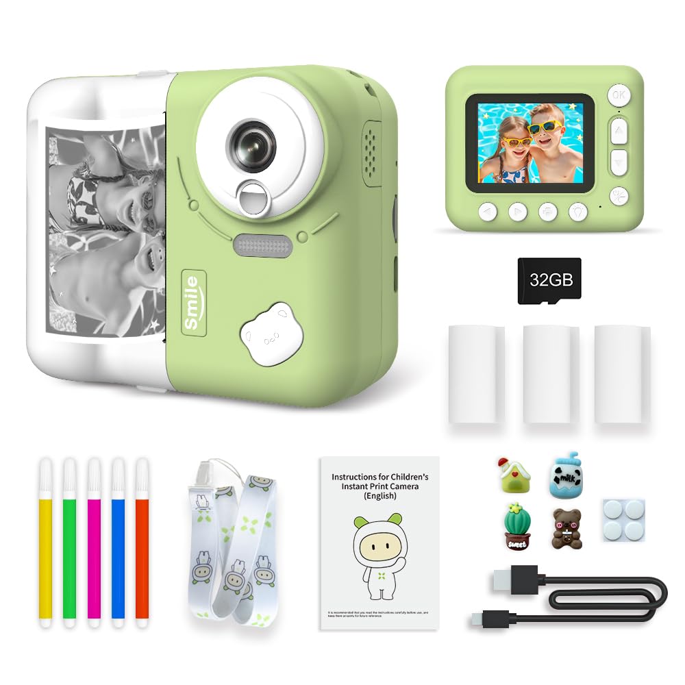 Andoer Kids Instant Print Camera - 1080P HD 2.4
