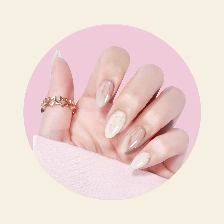 Mitty Semi Cured Gel Nail Stickers - Nebula Galaxy Design | DIY Salon-Quality Nails at Home | Perfect for Parties, Weddings & Everyday Wear