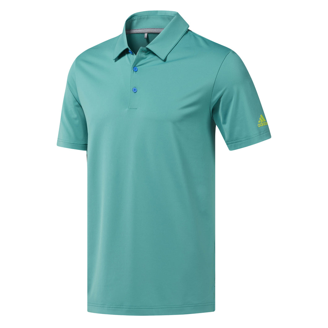 Adidas Ultimate 365 Solid Green Men's Golf Polo Shirt - Moisture-Wicking Performance Top for Golf, Casual Wear & Outdoor Activities