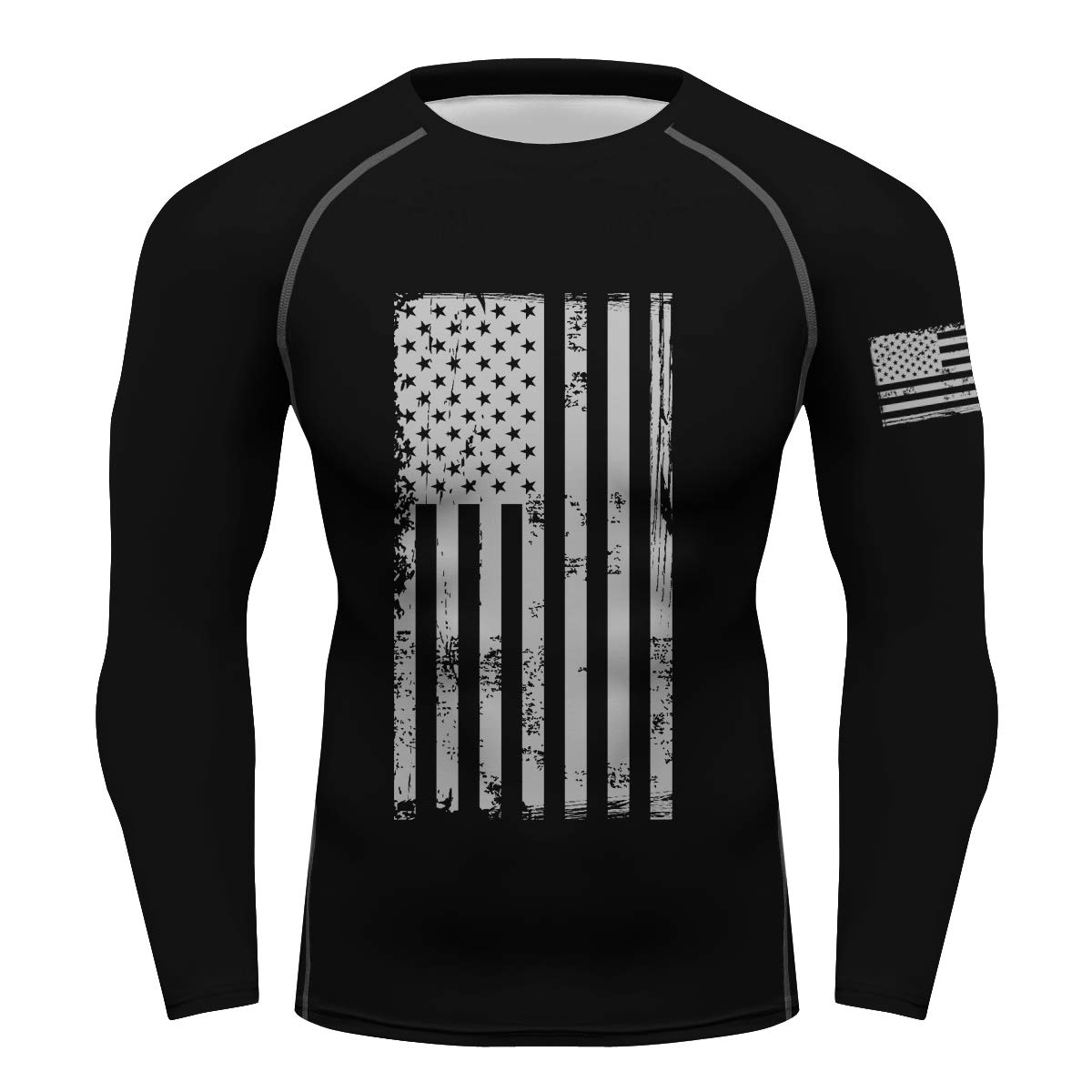 Vintage Distressed USA Flag Men's Fitness T-Shirt - Stars & Stripes Workout Tee for MMA, BJJ, Gym & Streetwear - Patriotic Athletic Top for Training & Casual Wear
