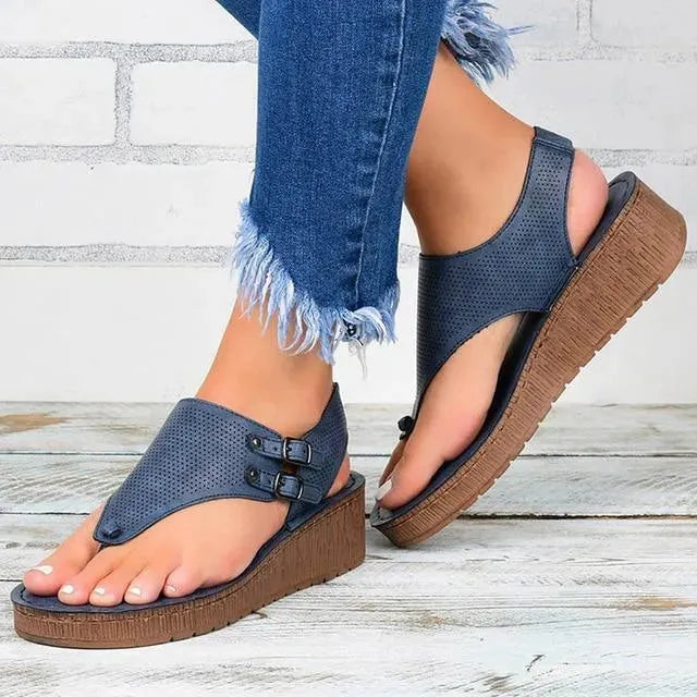 Women's Comfortable Casual Wedge Sandals - Summer Beach Walking Shoes for Outdoor Activities & Vacation