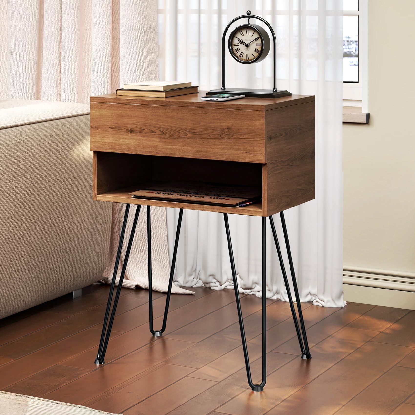 TENGCHANG 18 Inch Black Metal Hairpin Table Legs Set of 4 - Heavy Duty Furniture Legs for Coffee Tables, Dining Desks & Benches - Perfect for Modern Home, Office & Cafe Decor