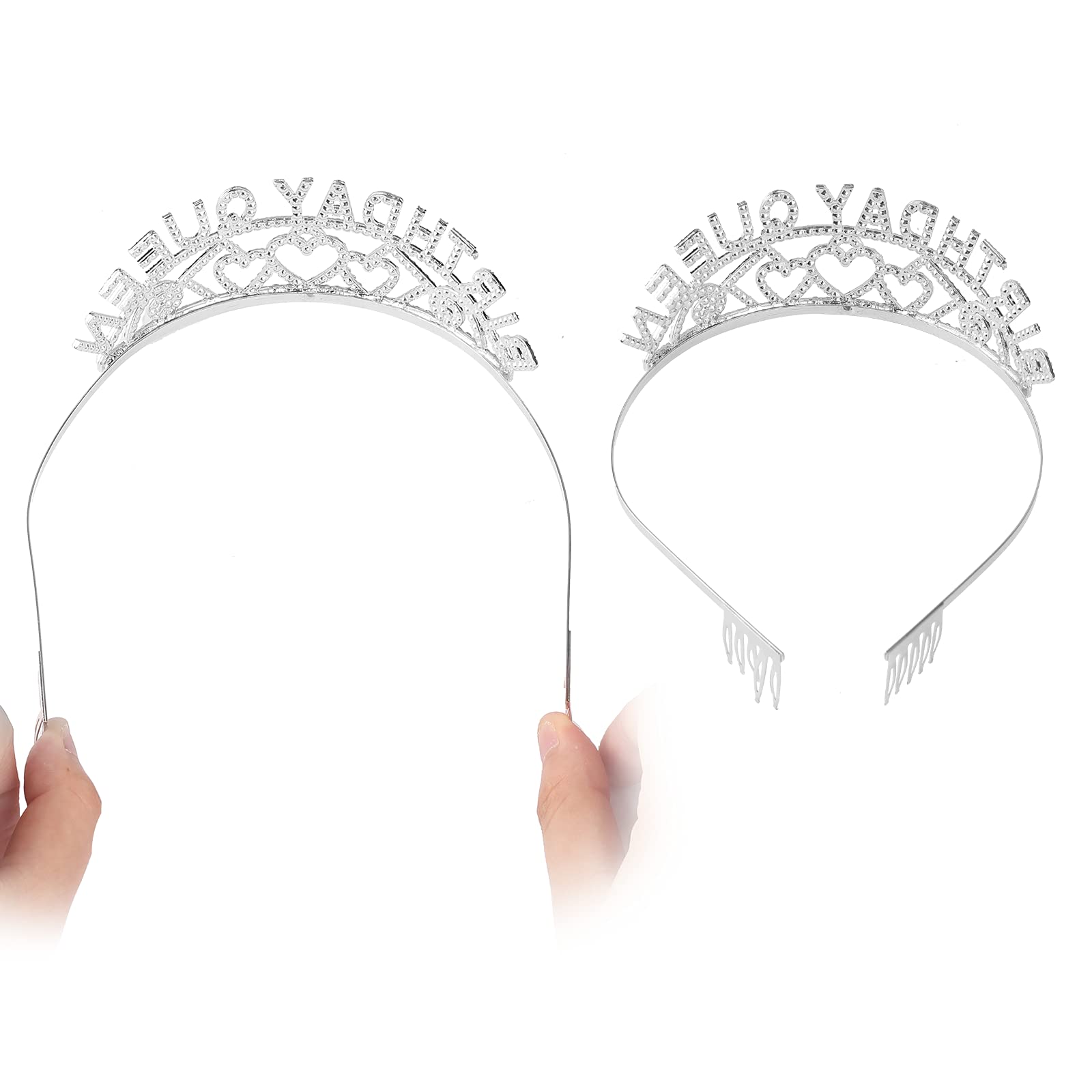 Semato Birthday Crown and Glitter Sash Kit - Princess Birthday Party Decorations for Girls, Kids Birthday Party Supplies & Favors (Blue) - Perfect for Birthday Celebrations, Princess Themed Parties & Special Occasions