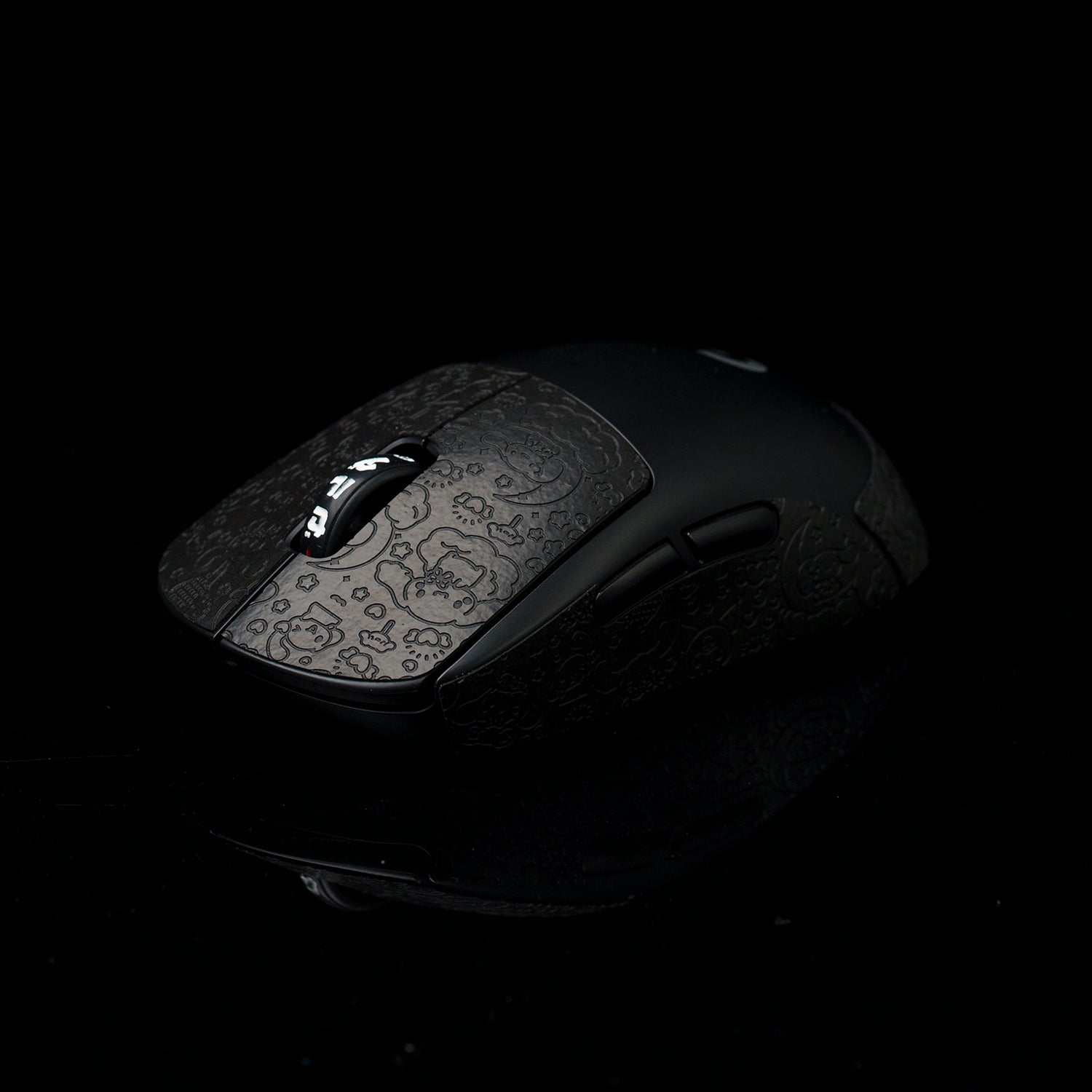BT.L Mouse Grip V4 for Logitech G Pro X Superlight & Superlight 2 - Black Cartoon Design - Enhanced Gaming Performance for FPS, MOBA & Esports