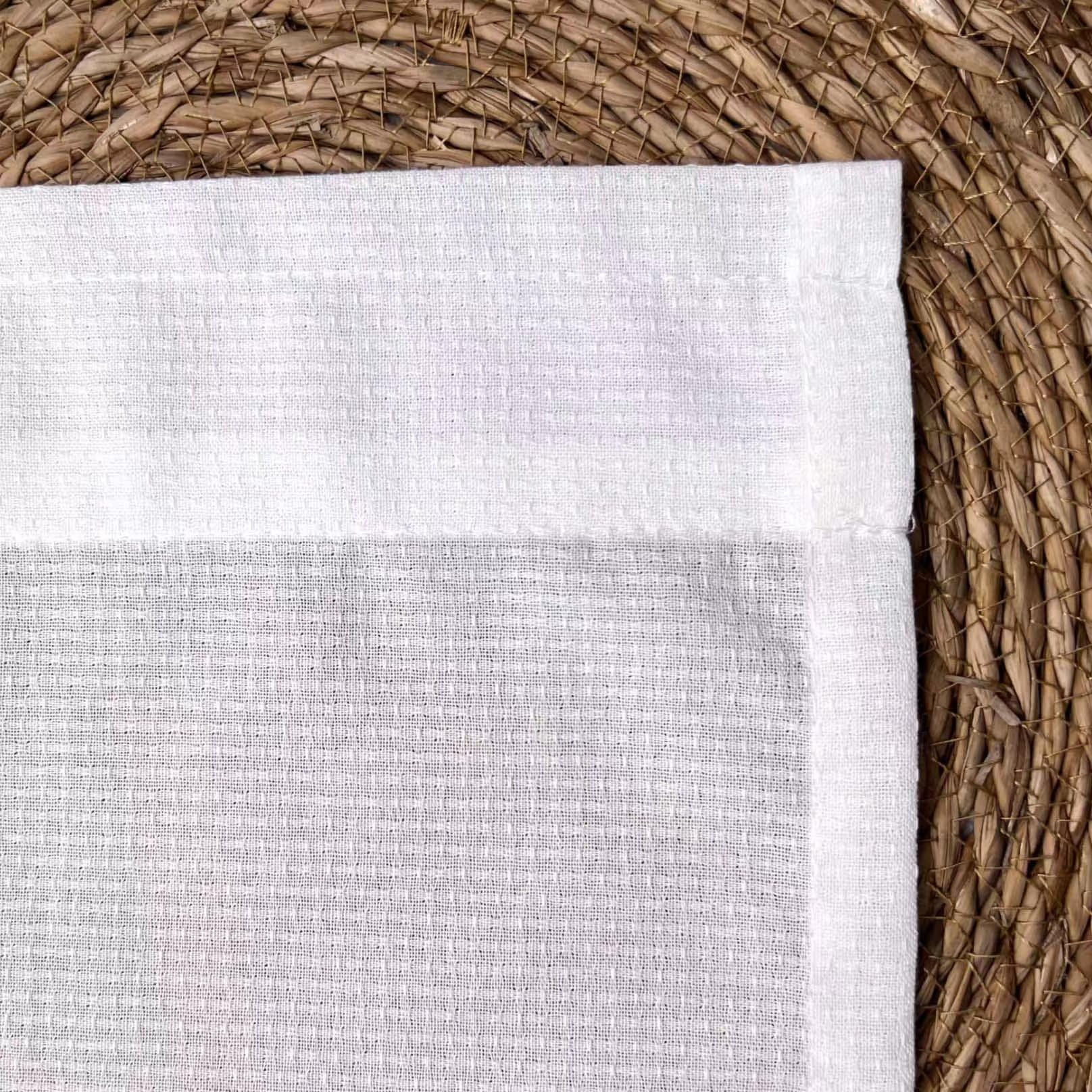 White Semi-Sheer Window Valances - 54x15 Inch Kitchen, Bedroom & Bathroom Curtains for Small Windows | Perfect for Cafe, Home & Office Decor