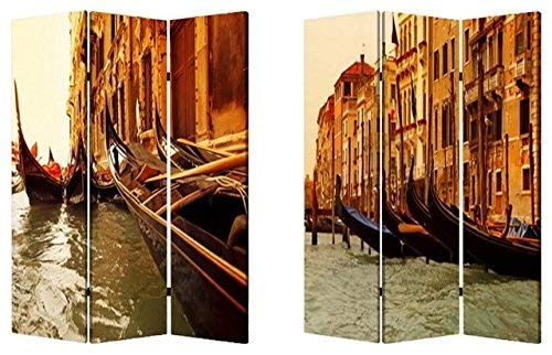 Screen Gems Venice Room Divider - 6-Panel Folding Privacy Partition for Home & Office - Perfect for Living Room, Bedroom, or Studio Space Divider
