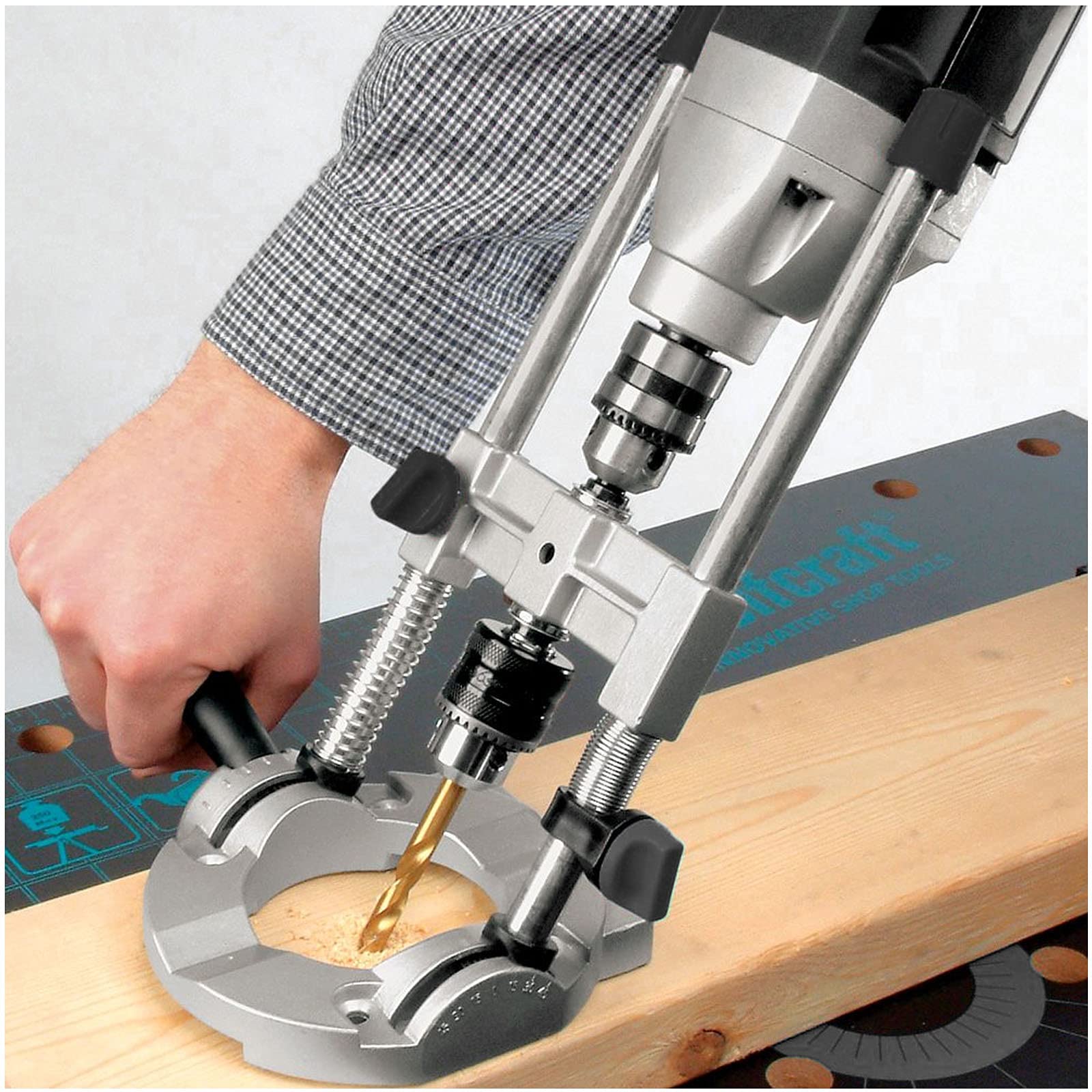 CertBuy Portable Drill Press for Hand Drill - Multi-Angle Drill Guide Attachment (1/4