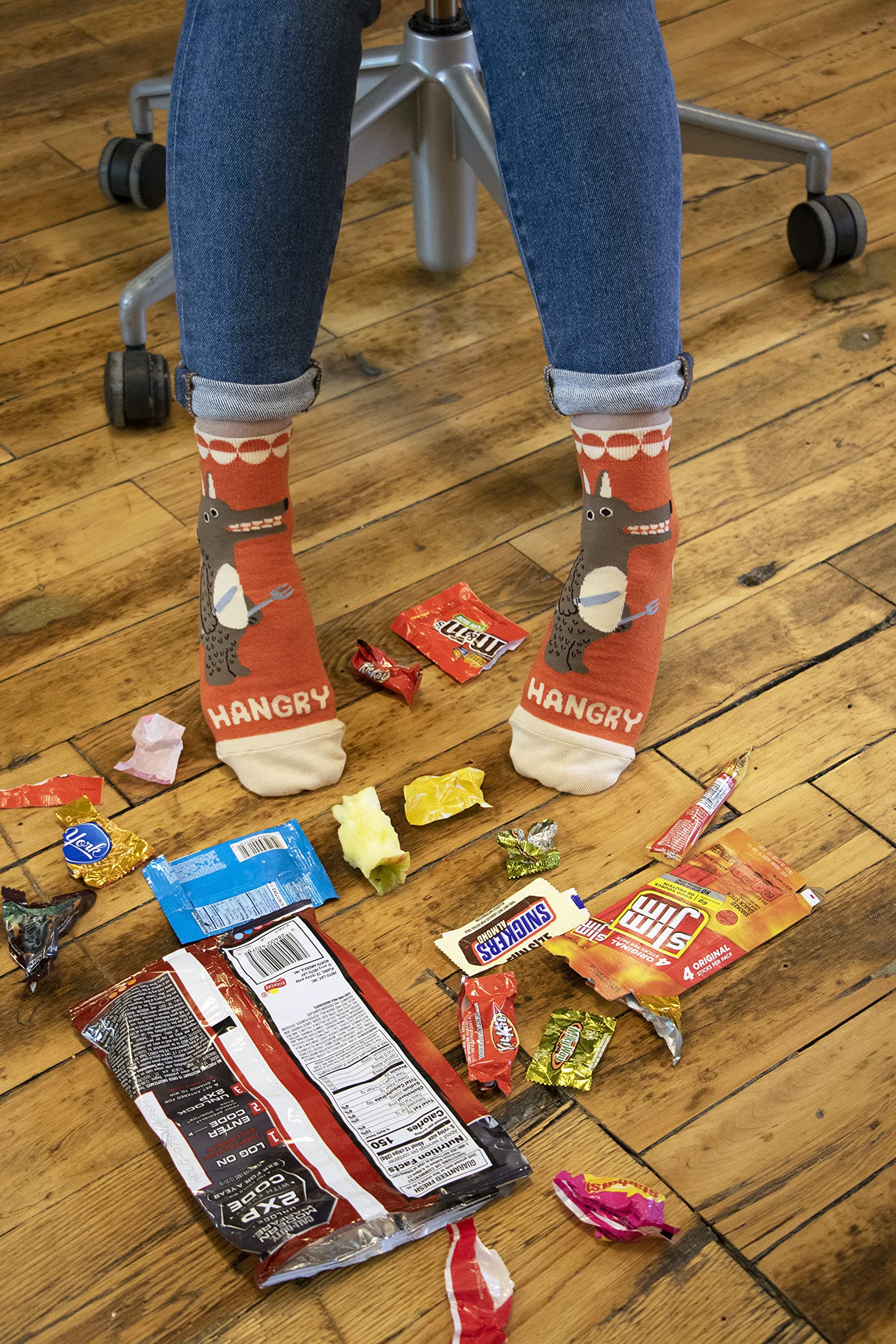 Blue Q Women's Funny Ankle Socks - 'Hangry' Novelty Socks | Comfortable & Cute Gift for Her | Perfect for Work, Gym & Everyday Wear