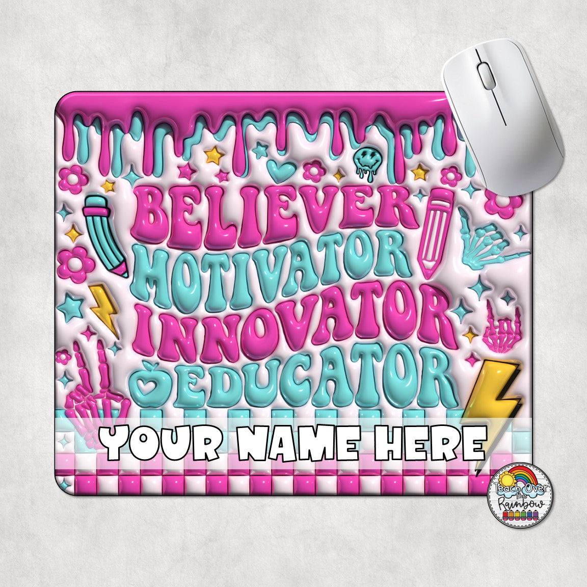 Custom Teacher Mouse Pad - Non-Slip Desk Mat for Educators, Office & Home Use - Perfect Gift for Teachers, Professors & School Staff
