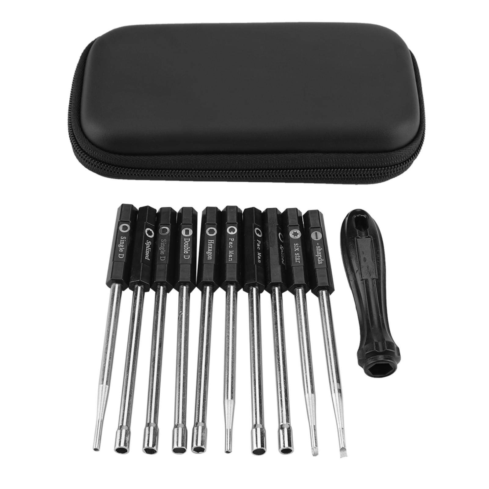 10-Piece Carburetor Adjustment Tool Kit - Splined Pacman & Double D Screwdriver Set with Storage Box - Perfect for Motorcycle, ATV, and Small Engine Maintenance