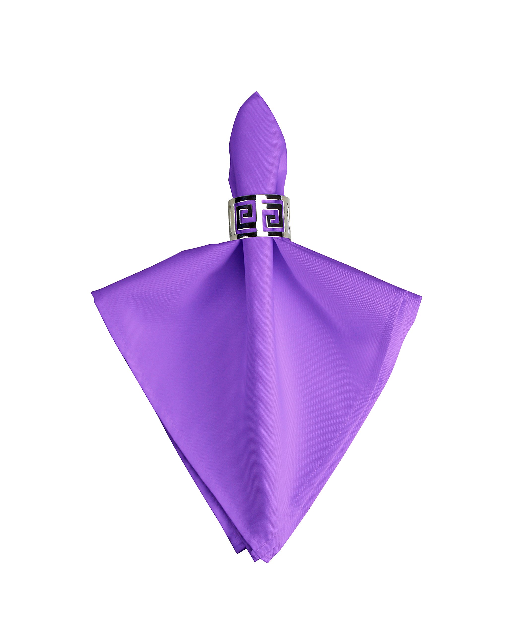 GEFEII 54x54 Inch Square Tablecloth - Solid Polyester Table Cover for Wedding, Party, Restaurant, Banquet, Dining, Buffet & Picnic - Waterproof & Wrinkle-Resistant - Elegant Purple Table Decor for Indoor & Outdoor Events