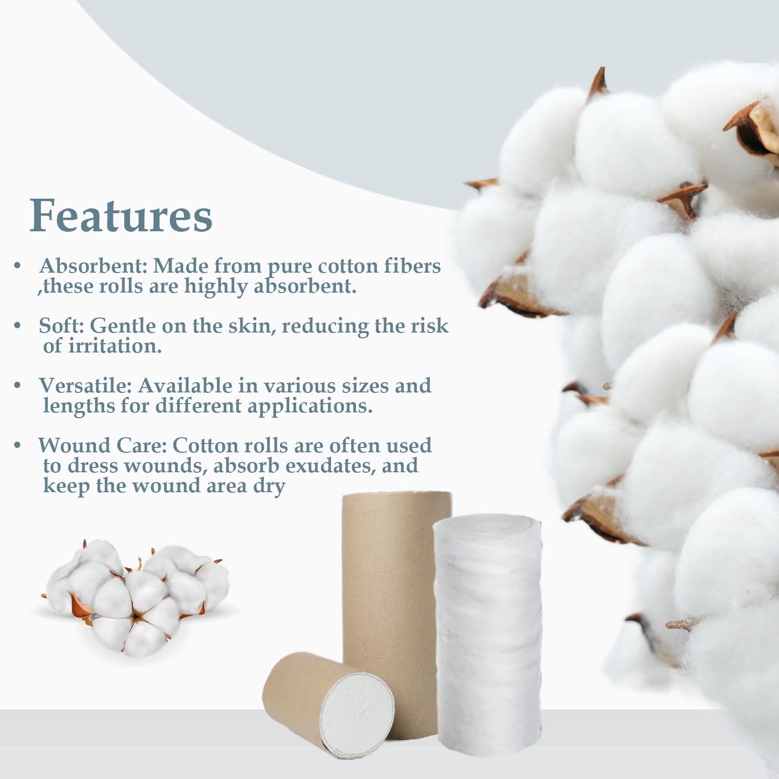 THB Ultra Soft Absorbent Pure Cotton Roll for Makeup Remover & Facial Cleansing | Reusable Cotton Pads for Toner Application, Baby Care & Salon Use | 500g | Gentle on Skin for Daily Beauty Routine & Sensitive Skin Care