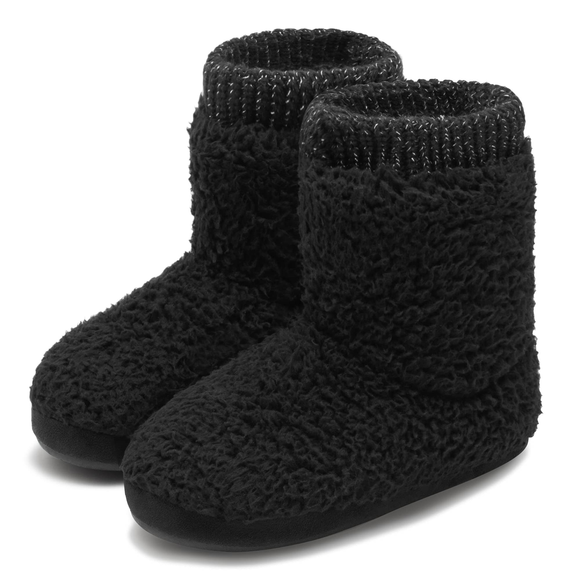 Women's Cozy Faux Fleece Fuzzy Ankle Bootie Slippers - Plush Lined House Shoes with Anti-Slip Sole for Indoor/Outdoor Wear - Perfect for Winter, Home, Office & Quick Errands