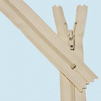 YKK #3 Nylon Coil Zippers 22 Inch - Closed End, Light Beige (Pack of 3) for DIY Crafts, Sewing Projects & Garment Repairs
