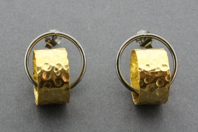 Emily Elegant Oxidized & Gold Plated Earrings for Women - Perfect for Parties, Weddings & Daily Wear