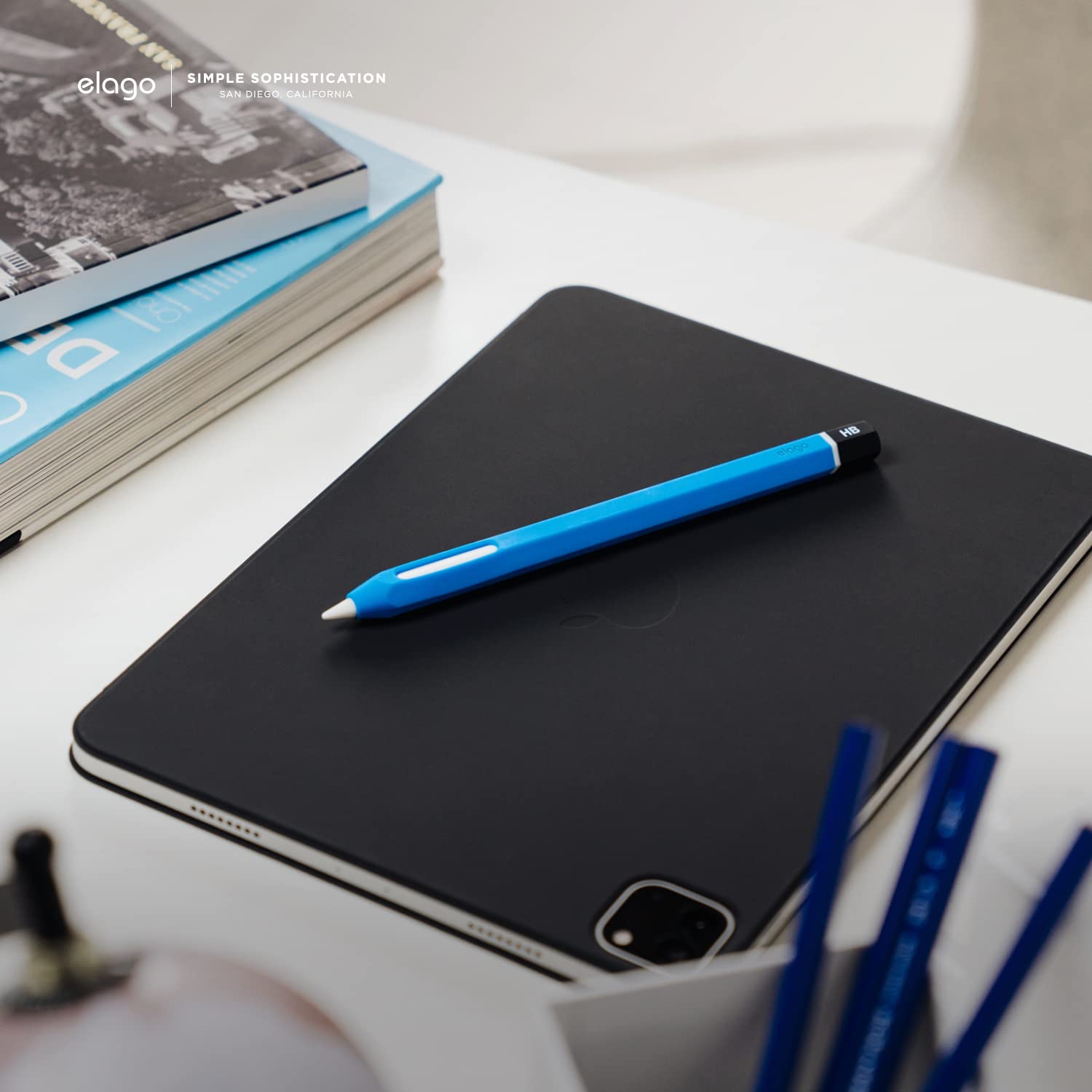 elago Classic Pencil Case for Apple Pencil 2nd Gen | Magnetic Charging Compatible | Dual Tap Function | Premium Protective Cover for iPad Accessories | Perfect for Students, Artists & Professionals