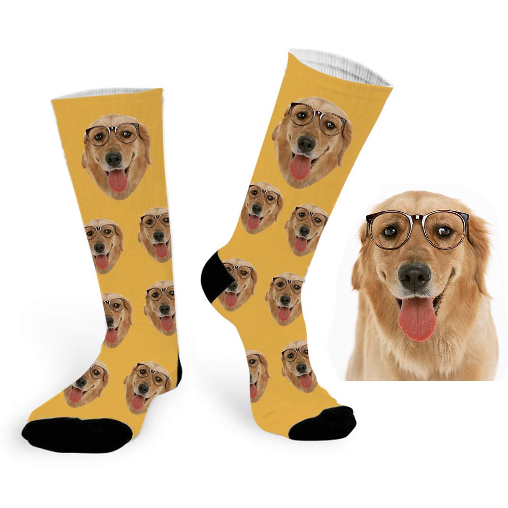 Custom Personalized Photo Socks - Print Your Face on Socks - Unique Gift for Birthdays, Anniversaries & Special Occasions - Great for Couples, Families & Pet Lovers
