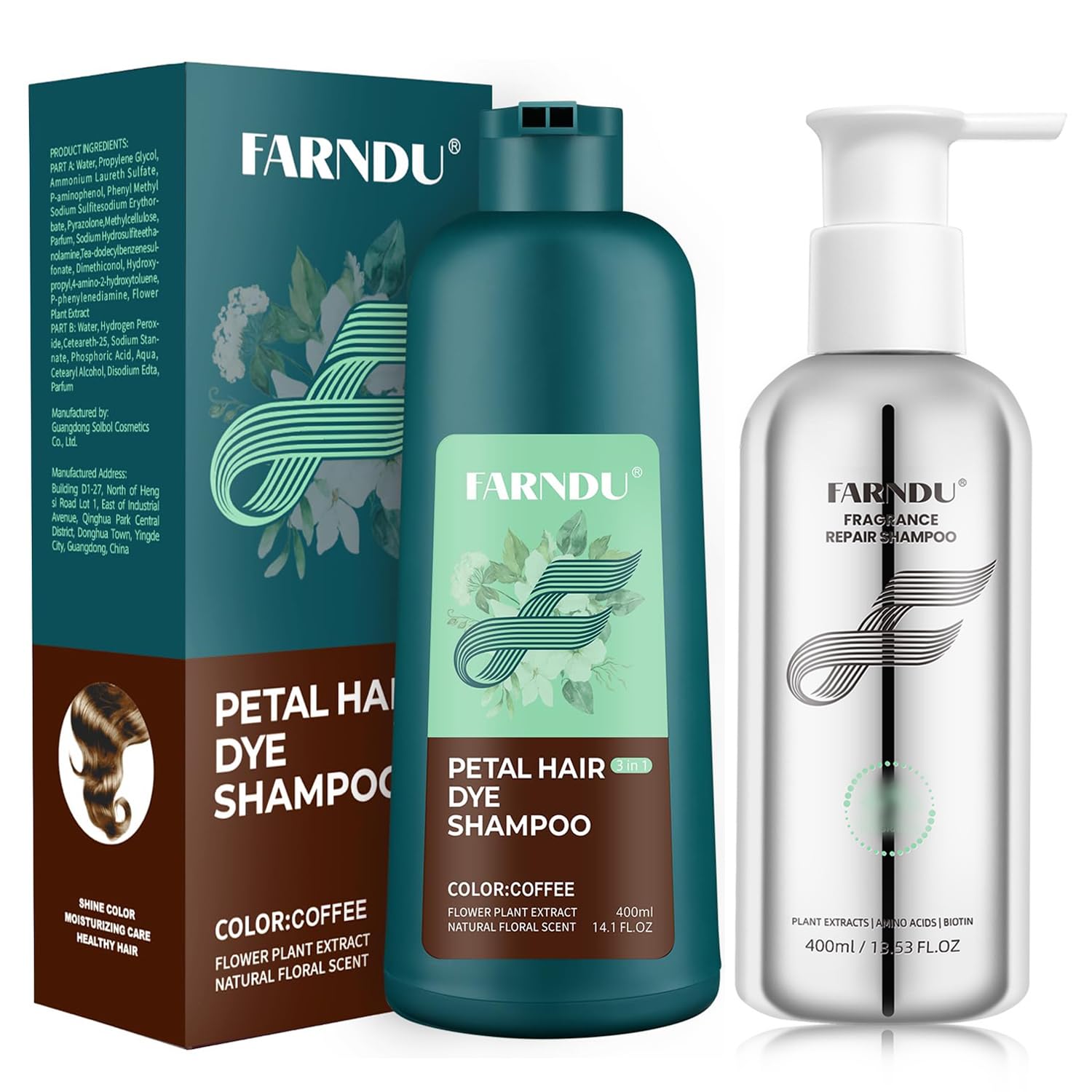 Best Coffee Hair Dye Shampoo for Color & Repair - Natural Hair Growth Treatment for Damaged Hair - Perfect for Home Use & Salon Styling