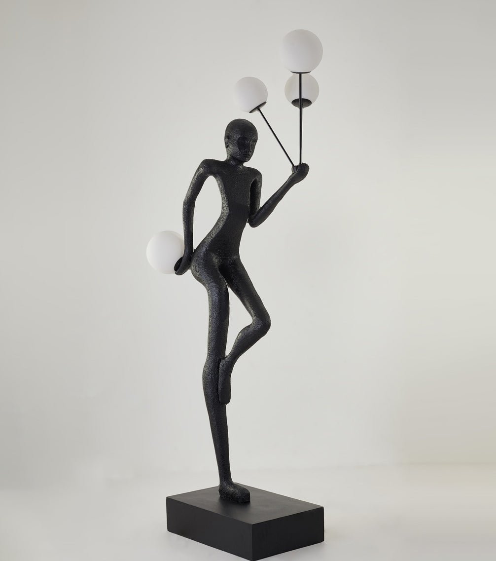 Modern Juggling Sculptor Floor Lamp - Adjustable LED Standing Light for Living Room, Bedroom & Office - Artistic Home Decor Lighting