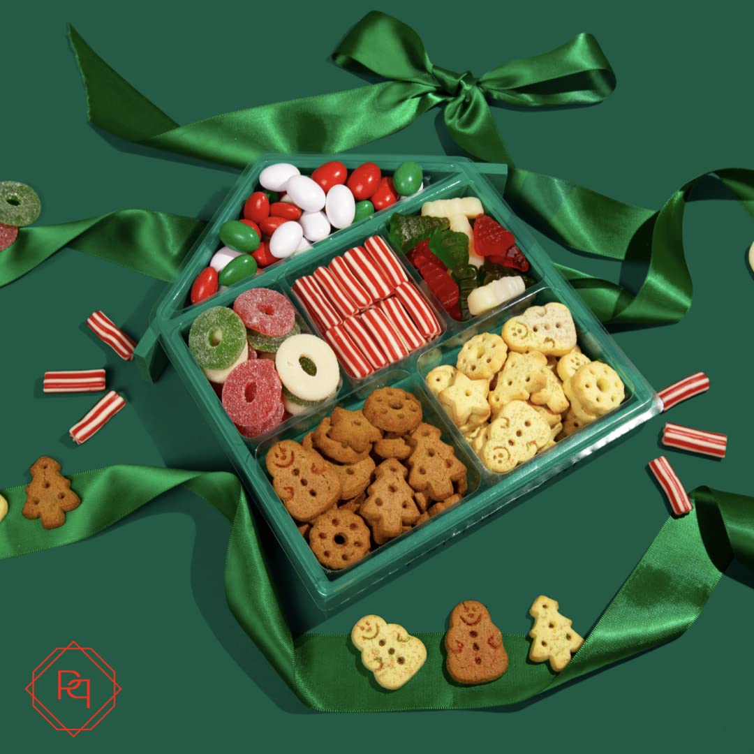 Premium Gourmet Candy Gift Box - Deluxe Holiday Sweets Assortment for Christmas & New Year - Luxury Chocolate & Candy Collection for All Ages - Festive Green Themed Treat Box - Perfect for Gifting, Parties & Holiday Celebrations
