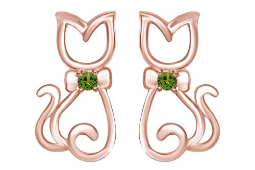 Rose Gold Over : Simulated Peridot