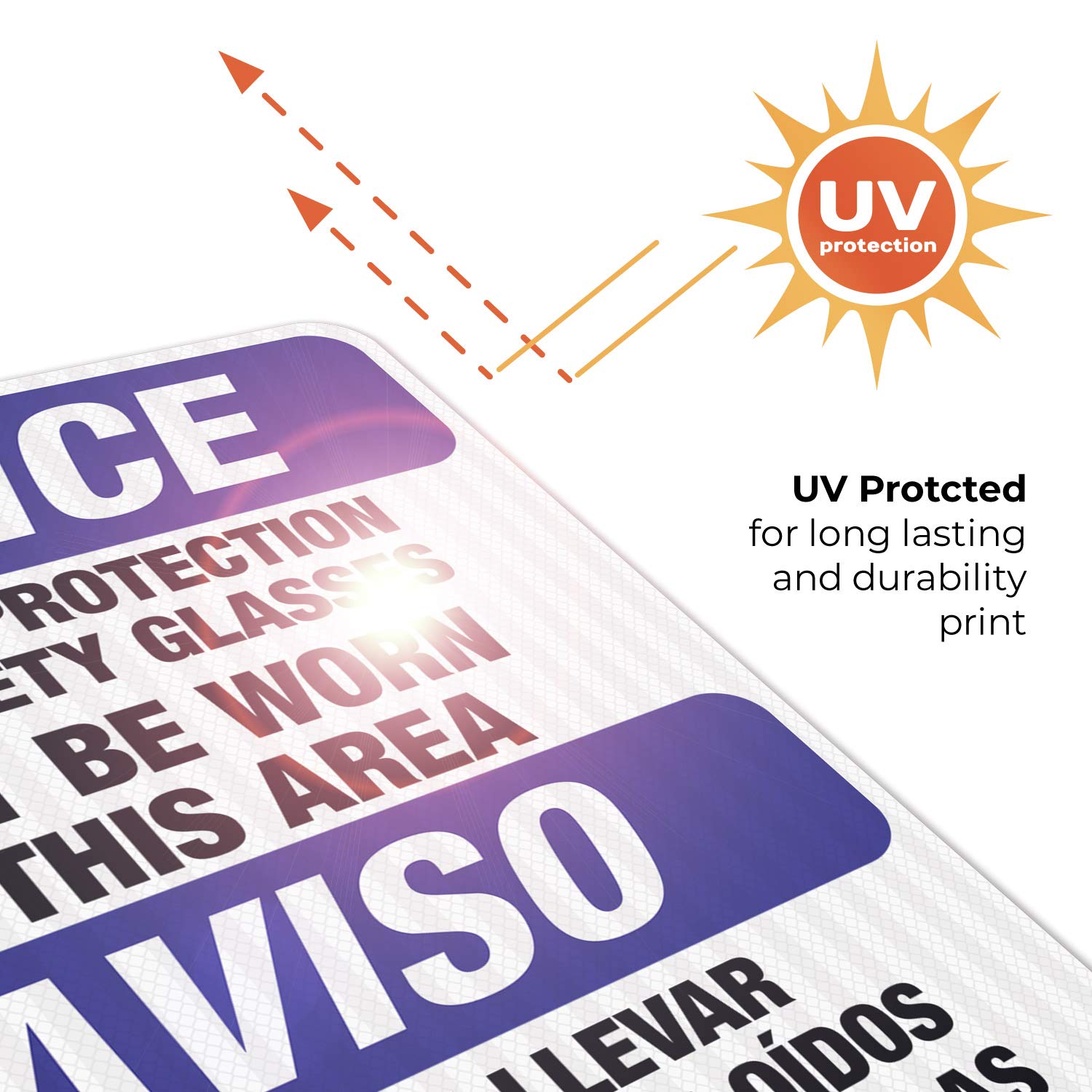 OSHA Compliant Bilingual Safety Sign - Hearing Protection & Safety Glasses Required in This Area | 24x30 Inch 3M EGP Reflective Aluminum Sign | Fade-Resistant for Indoor/Outdoor Use | Made in USA | Perfect for Construction Sites & Industrial Workplaces