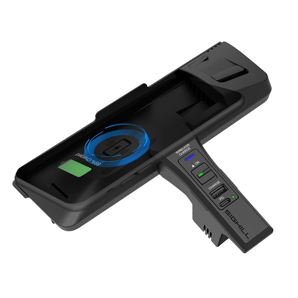 SIGHILL QI Wireless Car Charger for BMW X5 X6 (2014-2018) - 15W Fast Charging, Dual USB-C Ports with 18W PD & QC3.0 - Perfect for Road Trips & Daily Commute (Model: Dock X5-F)