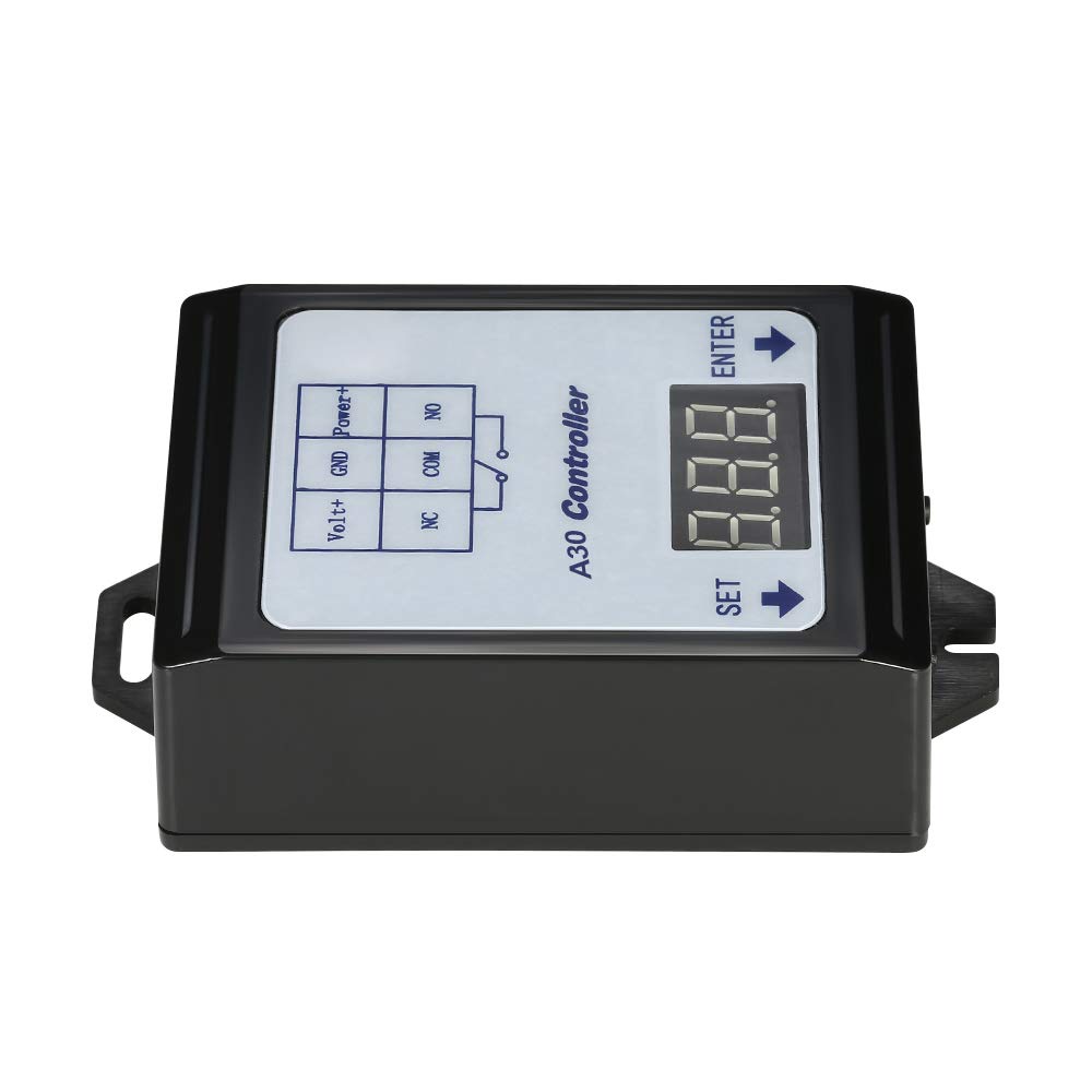 DC 6-80V Voltage Detection Charging Discharge Monitor Relay Switch Controller with Protective Case - Perfect for Solar Power Systems, Electric Vehicles & DIY Electronics Projects