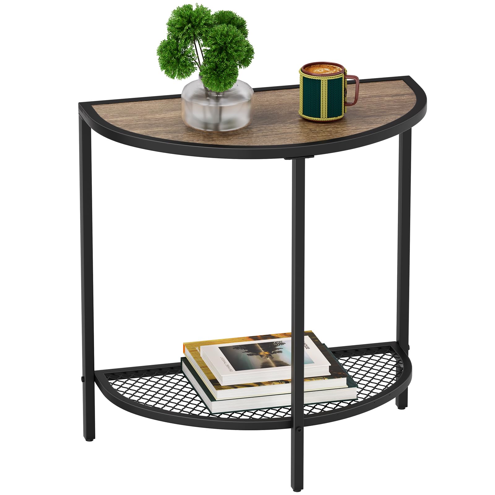 SAYGOER Small Half Moon Side Table - 19.7