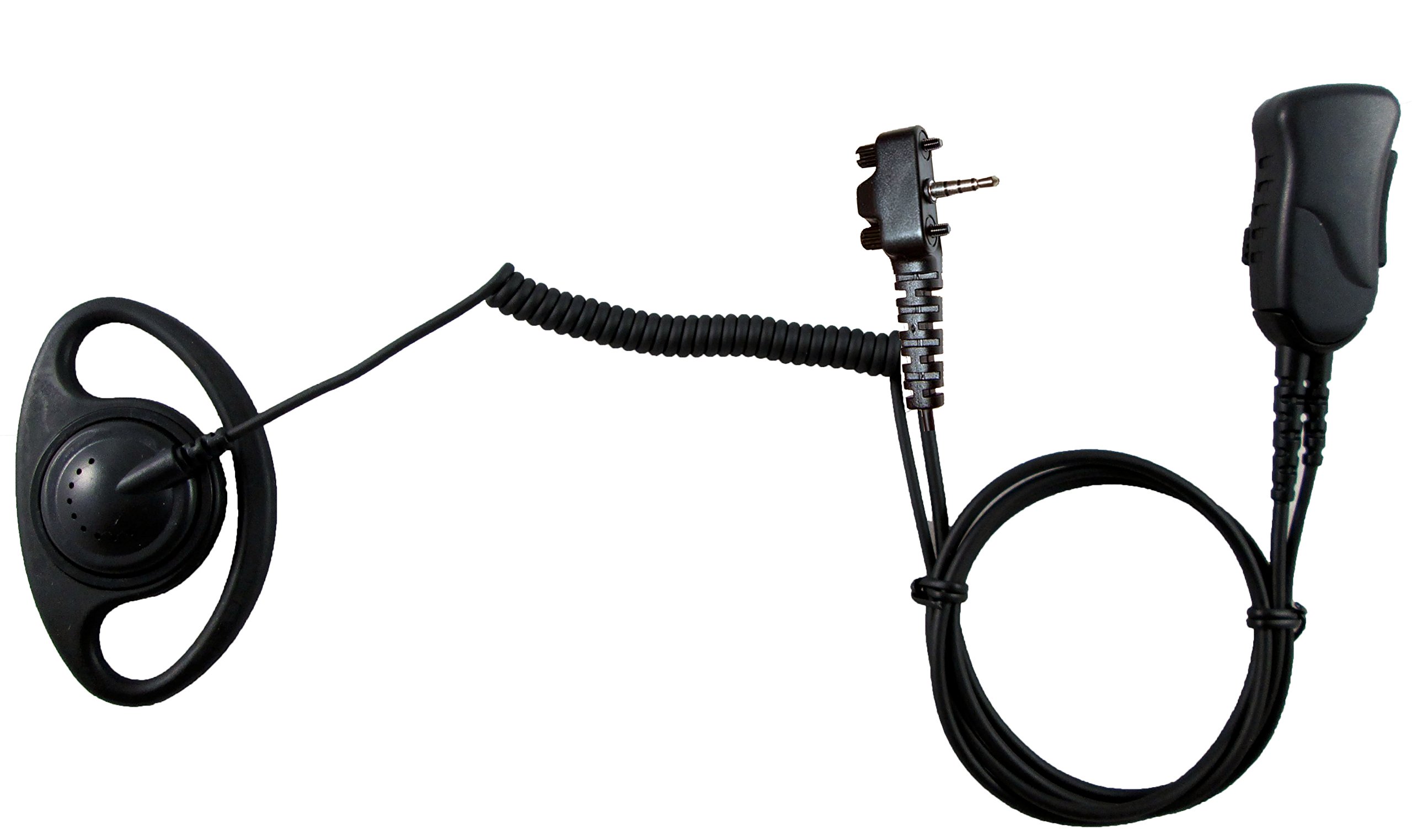 Pryme SPM-1222S Defender D Ring Headset with 2 Screws - Compatible with Vertex VX231 VX350 VX450 EVX530 Series Radios - Secure Communication for Construction, Security & Emergency Response Teams