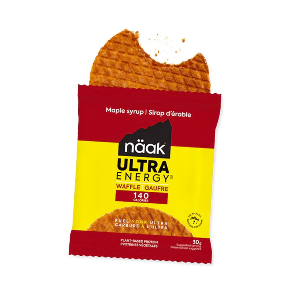 Naak Ultra Energy Waffle - High Protein Vegan Snack for Hiking, Running & Outdoor Activities | Organic Plant-Based Energy Bars for Athletes & Fitness Enthusiasts