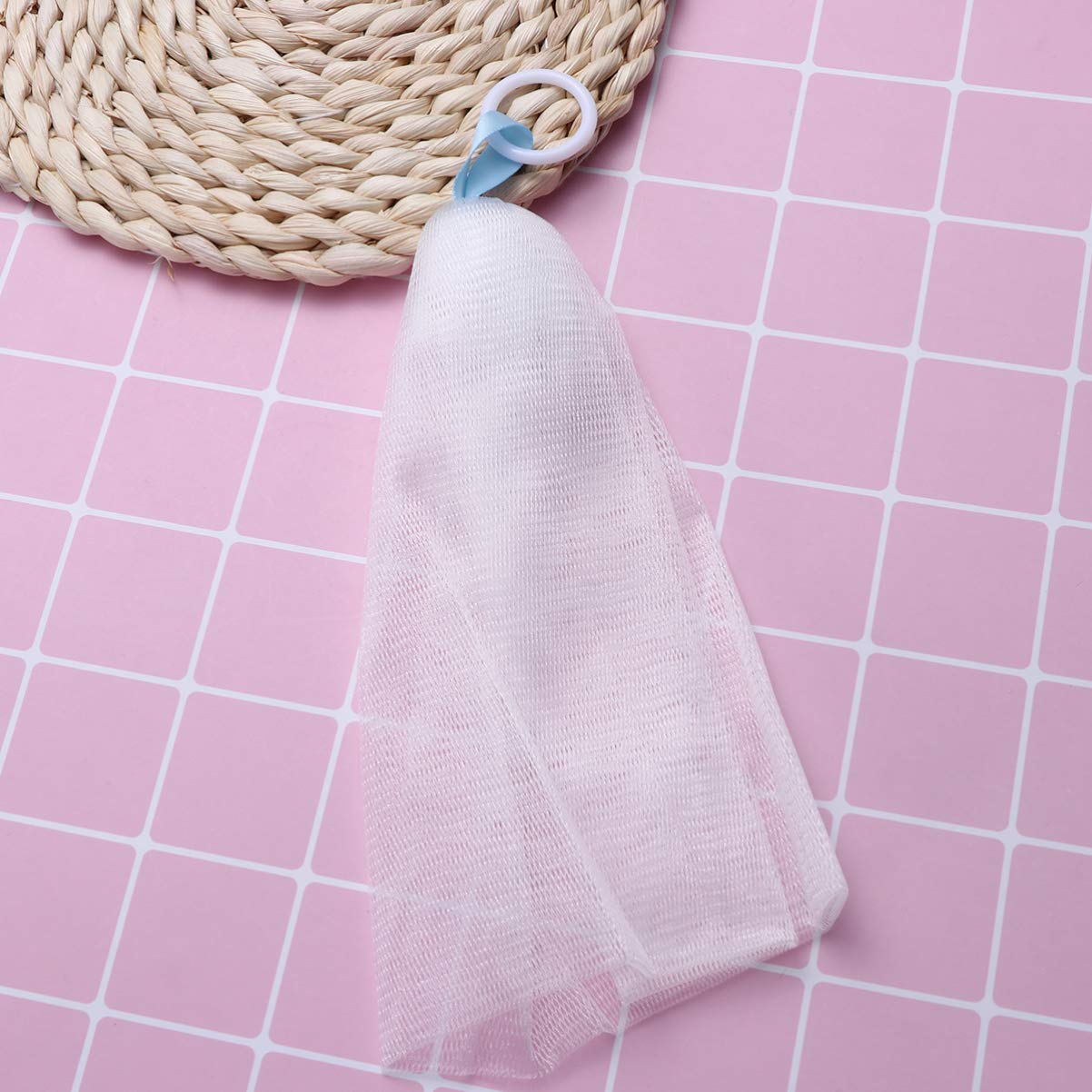 5PCS Premium Exfoliating Foaming Net for Face & Body - Effective Cleansing Soap Maker, Soft & Gentle for Daily Skincare Routine, Spa & Shower Use