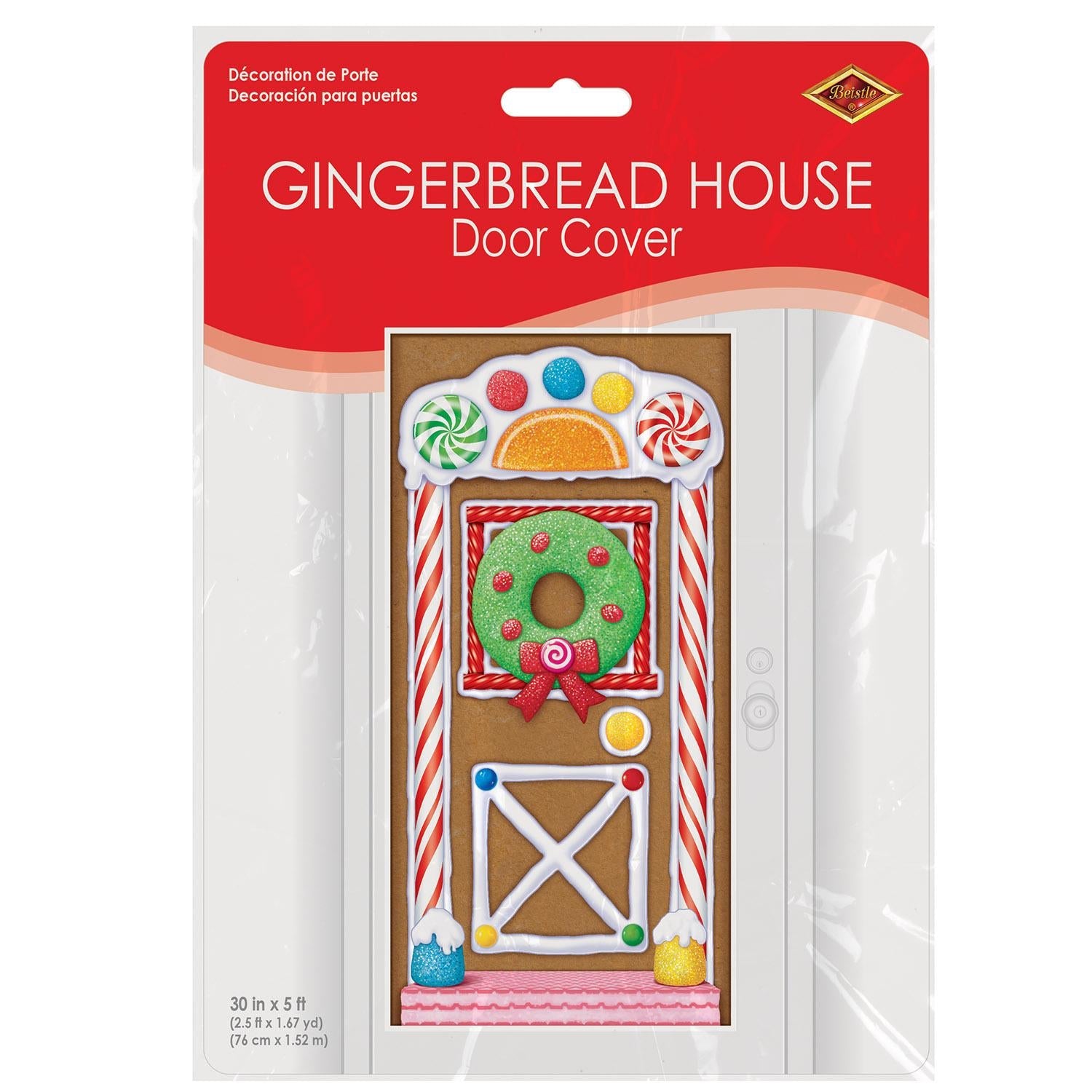 12 Pack Christmas Gingerbread House Door Covers - Holiday Party Decorations for Home, Office & Classroom - Perfect for Xmas Decor, Winter Parties & Festive Gatherings