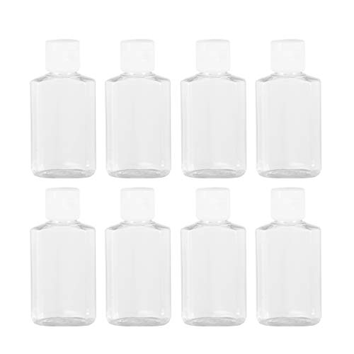 8Pcs Hexagonal Clamshell Bottles - 60ml Empty Toner Refillable Containers for Skincare, Travel & DIY Cosmetics - Perfect for Women's Beauty Routine & Gift Packaging