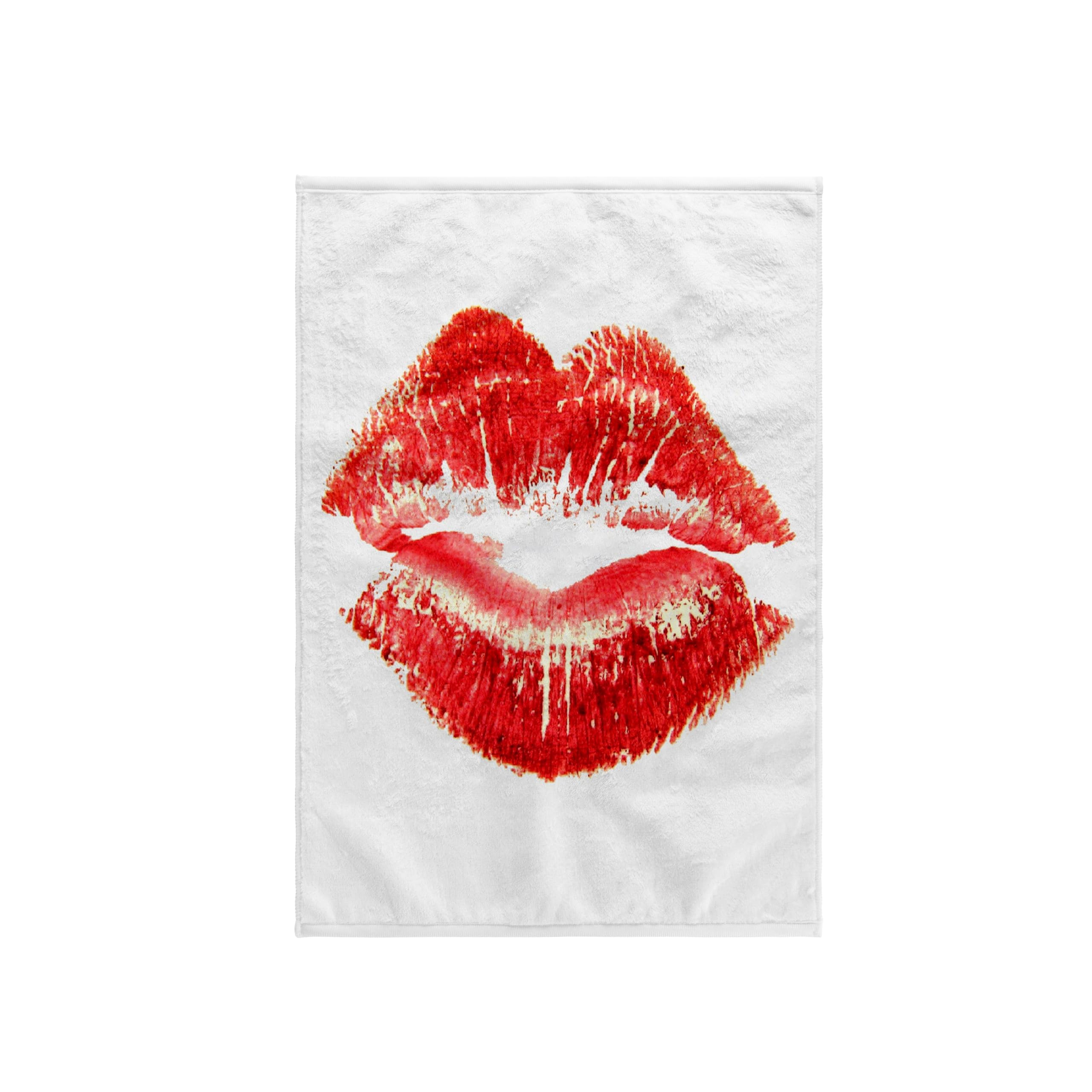 3D Rose Red Lips Bath Towel - 15