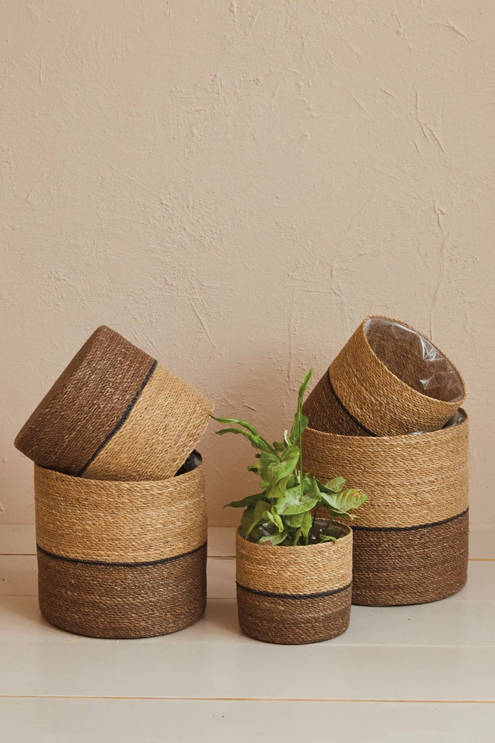 Handwoven Seagrass Baskets - Natural Eco-Friendly Storage Baskets for Home Decor, Laundry, and Organizing | Perfect for Living Room, Bedroom, and Bathroom Storage
