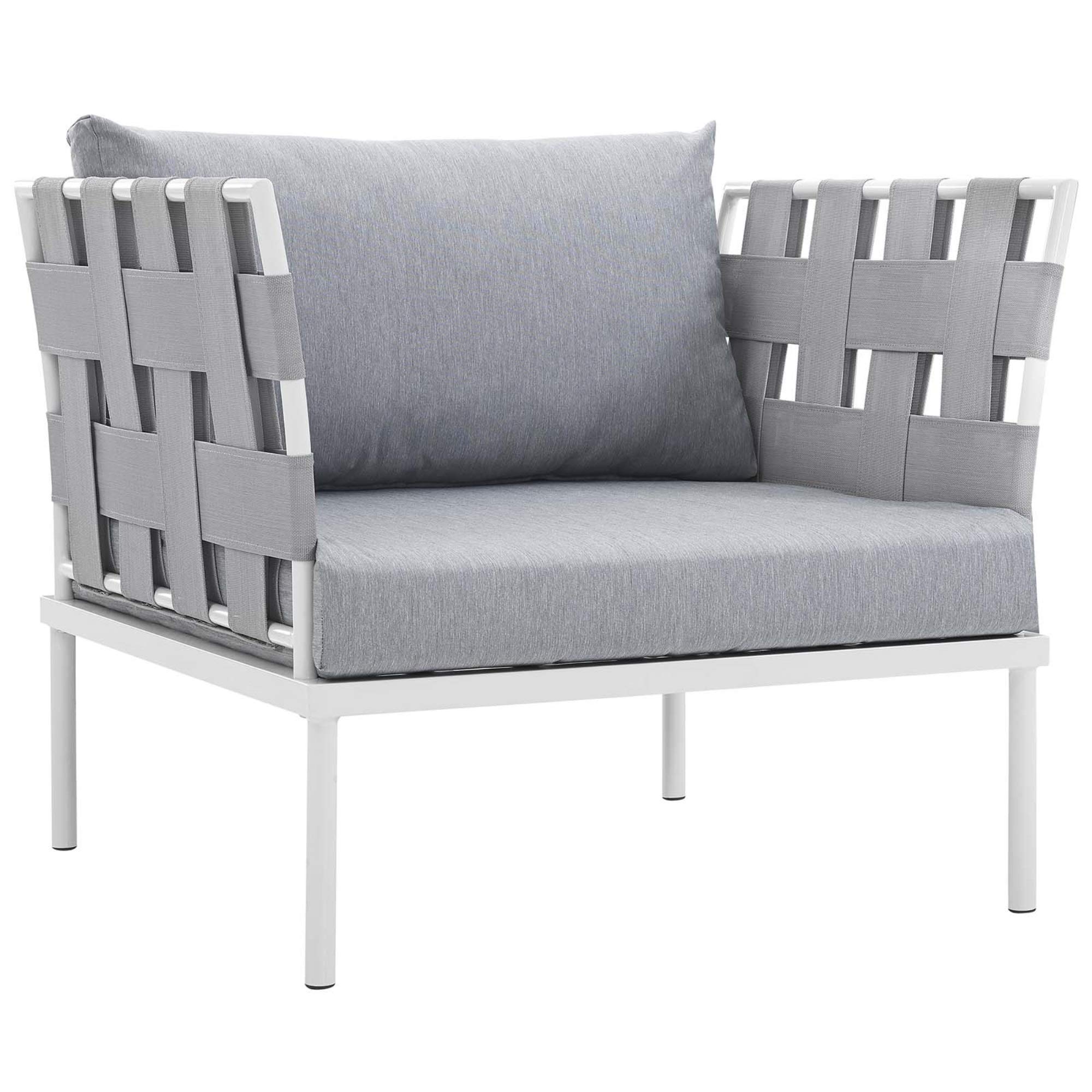 Ergode Harmony Outdoor Patio Sectional Sofa Set - All-Weather Waterproof Wicker Furniture with Modern Design & Machine Washable Cushions - Includes Tempered Glass Top Coffee Table - Perfect for Backyard, Poolside & Garden Relaxation