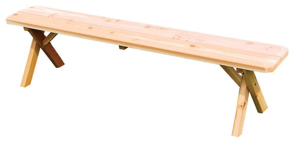 2ft Cedar Crossleg Bench - Rustic Outdoor Seating for Patio, Garden & Entryway | Durable & Weather-Resistant A & L Furniture