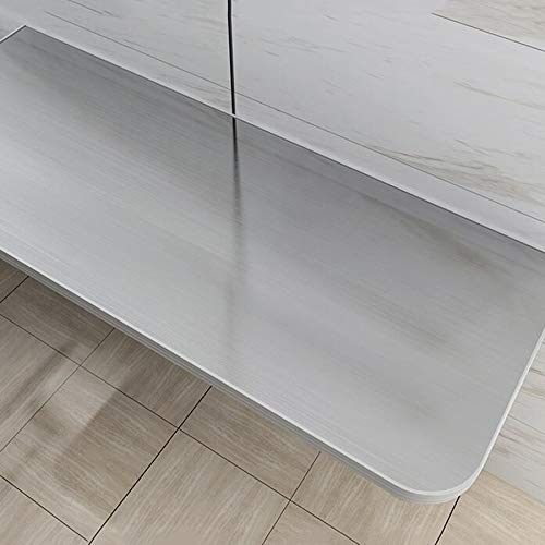 Foldable Wall-Mounted Stainless Steel Table - Space-Saving Kitchen Countertop & Dining Table with Heavy-Duty Brackets (200 lbs Capacity) - Perfect for Small Apartments, Outdoor Kitchens & Compact Workspaces