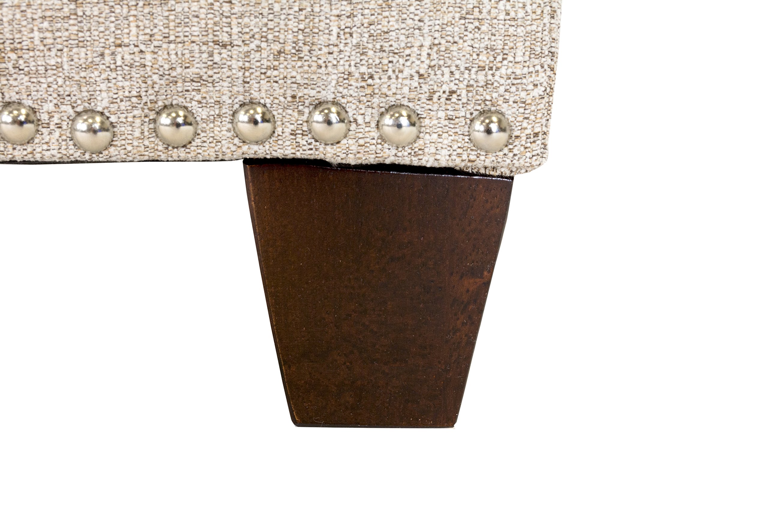 MJL Furniture Designs Upholstered Storage Bench with Lift Top - Camel Color, Bedroom Seat & Ottoman, Perfect for Small Spaces & Closet Organization