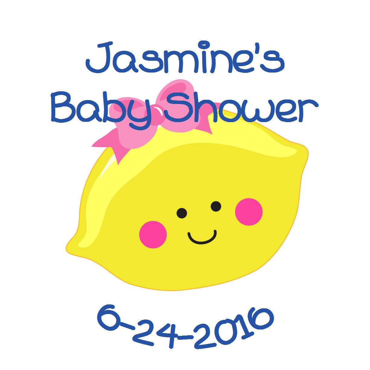 Personalized Baby Shower Sticker Labels - Lemon Cutie Design for Nursery Decor, Gift Wrapping & Party Favors