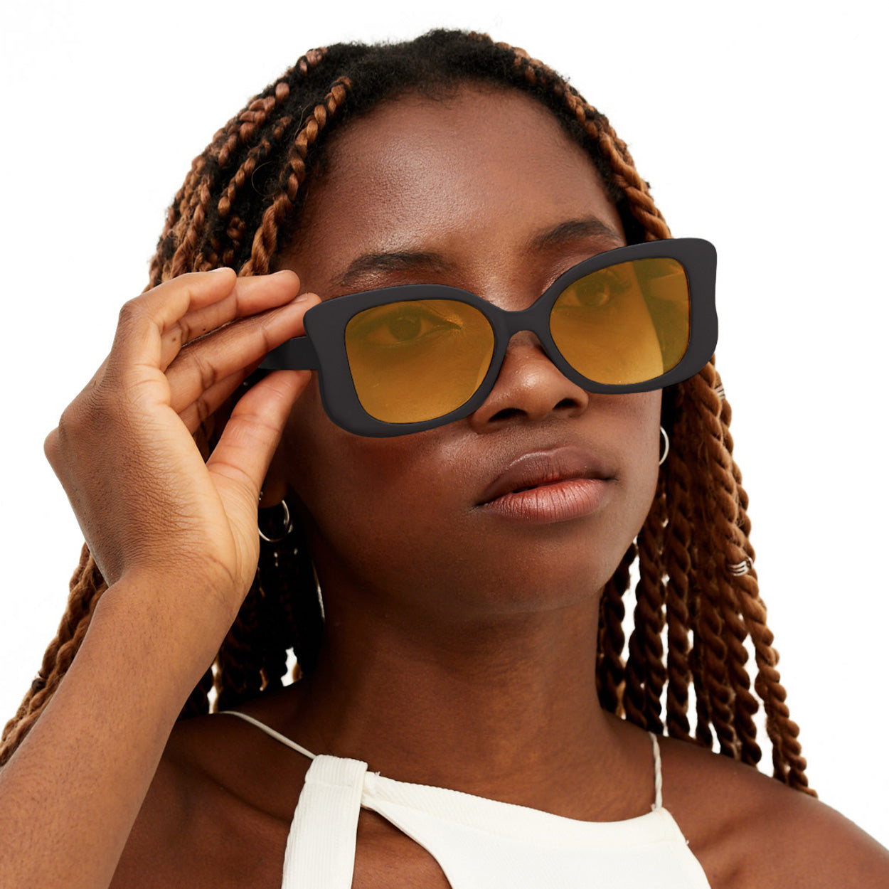 Empress Black & Yellow Prescription Glasses - Stylish & Durable Eyewear for Men & Women | Perfect for Reading, Driving & Outdoor Activities