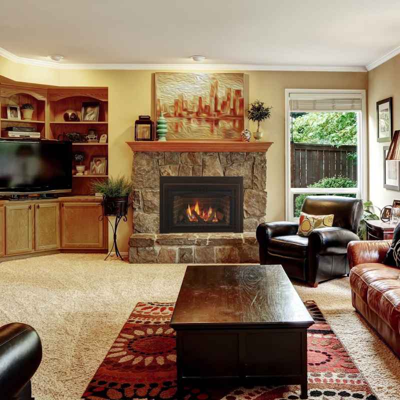 Majestic RUBY35 Direct Vent Gas Fireplace Insert - 35,000 BTU, Efficient Heating for Living Rooms & Bedrooms | Cozy & Stylish Home Heating Solution