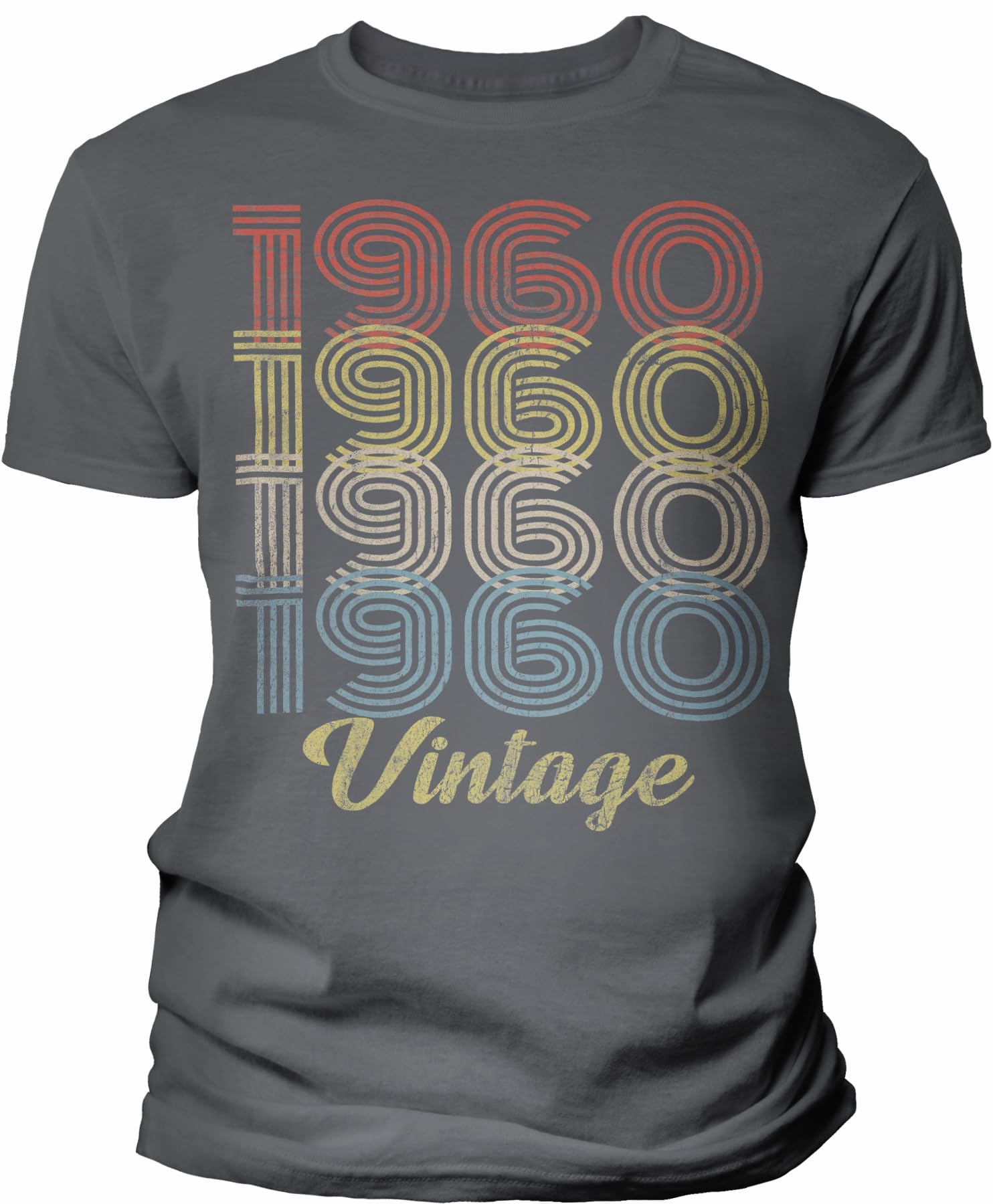 Vintage 1960 Retro 65th Birthday Gift T-Shirt for Men - Funny 65 Year Old Present - Perfect for Milestone Celebrations & Birthday Parties