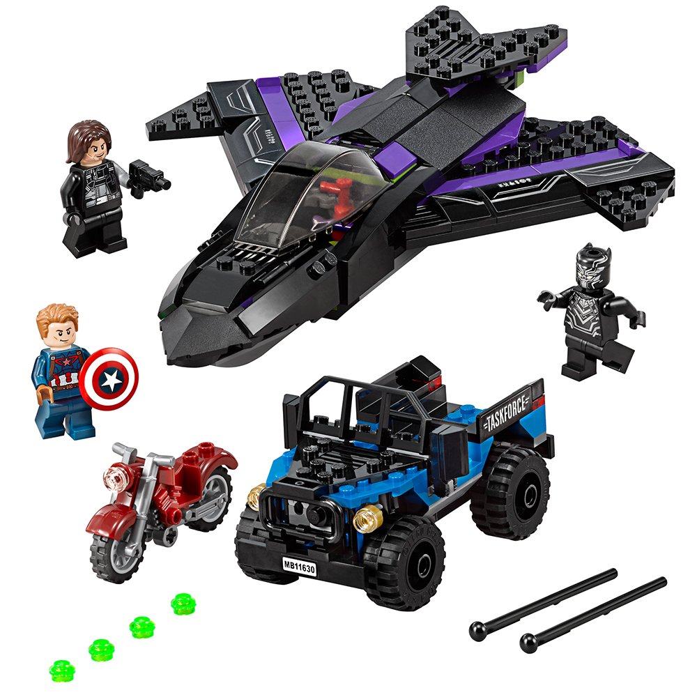 LEGO Marvel Super Heroes Black Panther Pursuit 76047 Building Toy Set for Kids - Superhero Action Figure Playset with Black Panther & Captain America Minifigures - Perfect for Marvel Fans & Collectors | Great Gift for Birthday & Christmas