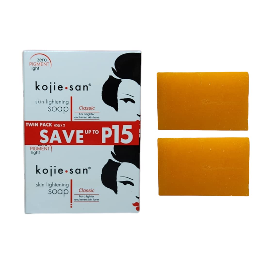 KOJIE SAN Skin Lightening & Face Whitening Soap (Pack of 2) - Brightens Skin Tone, Reduces Dark Spots | Perfect for Daily Skincare Routine & Glowing Complexion