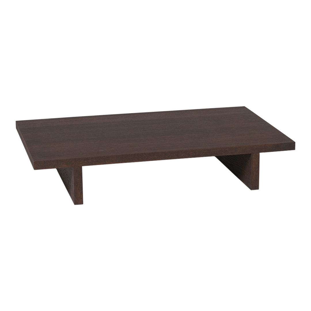 Ferm Living Kona Low Table - Modern Scandinavian Coffee Table for Living Room, Lounge & Office - Minimalist Design with Wooden Legs & Round Top